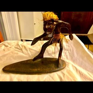 Antique African Tribal man hand carved